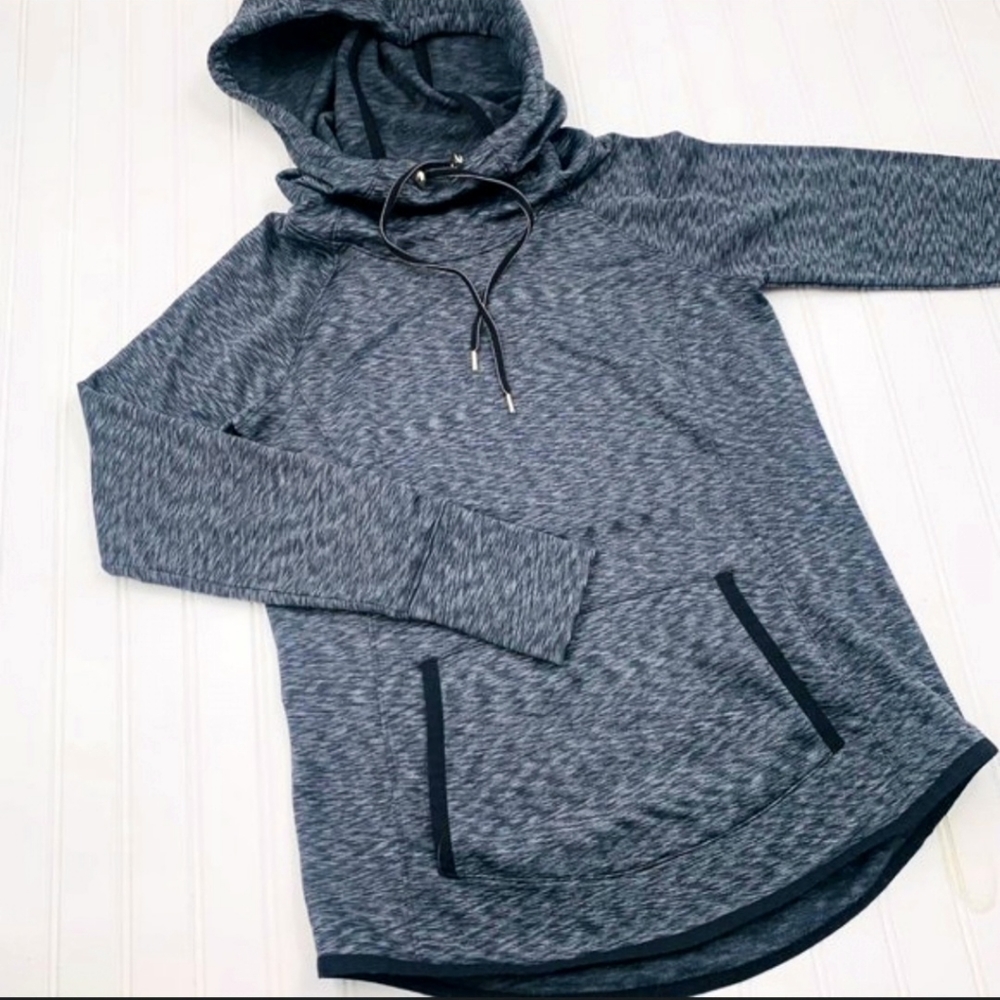 Athleta Cowl Neck Grey Hooded Sweatshirt Small NWOT!